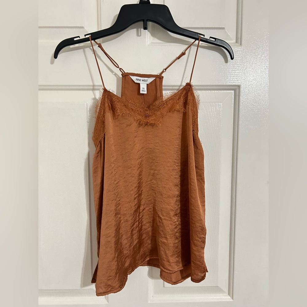Nine West Women's Copper Camisole with Lace Detail